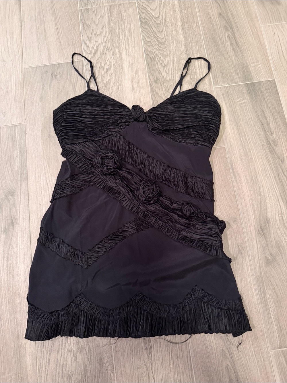 Beth Bowley Women’s Black Flower Mini Dress Size 4